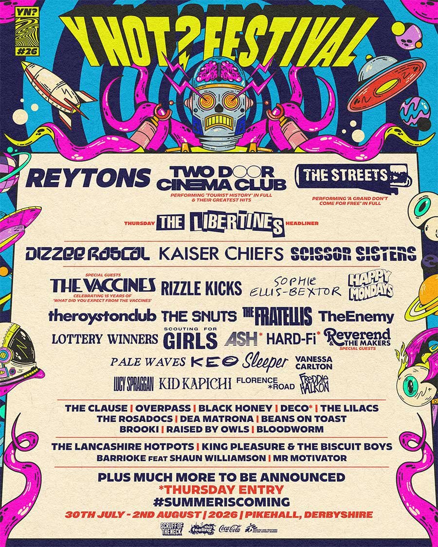 UK Y Not Festival 2026 poster