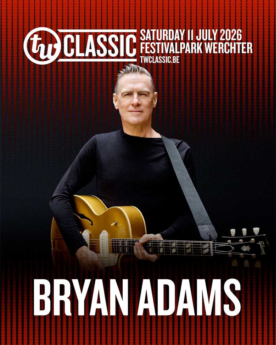 Bryan Adams headlines TW Classic Belgium 2026 poster