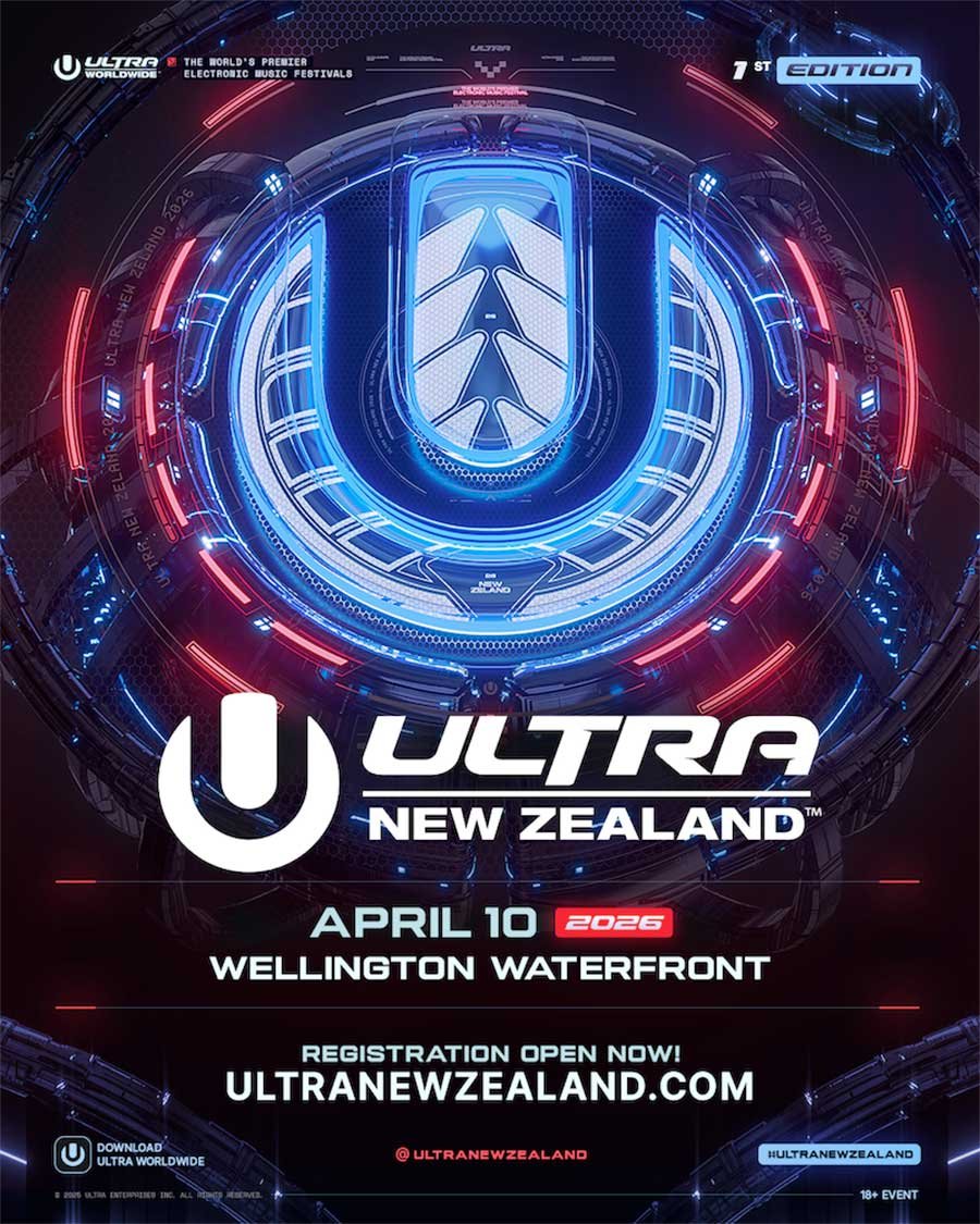 New Zealand Ultra Music Festival launch poster 2026