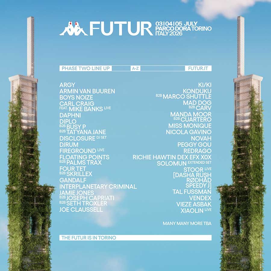 Kappa FuturFestival Announces 2026 Phase Two Lineup poster