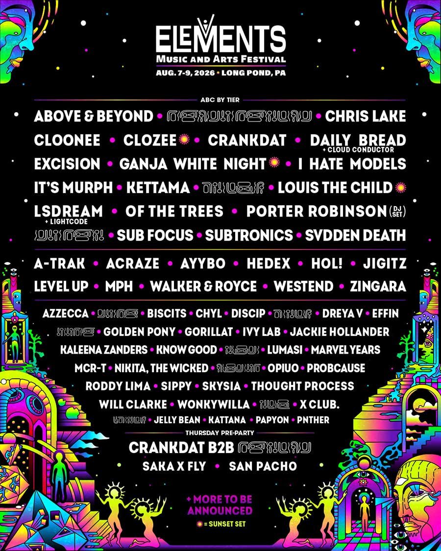 USA Elements Festival 2026 phase 1 poster