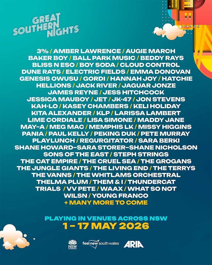 Australia Great Southern Nights 2026 poster