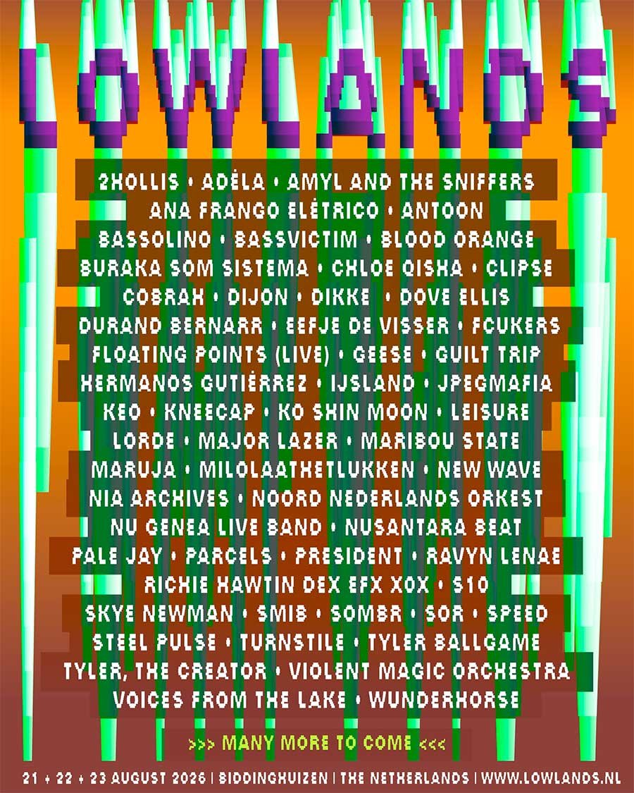 Lowlands festival 2026 Netherlands phase 1 poster
