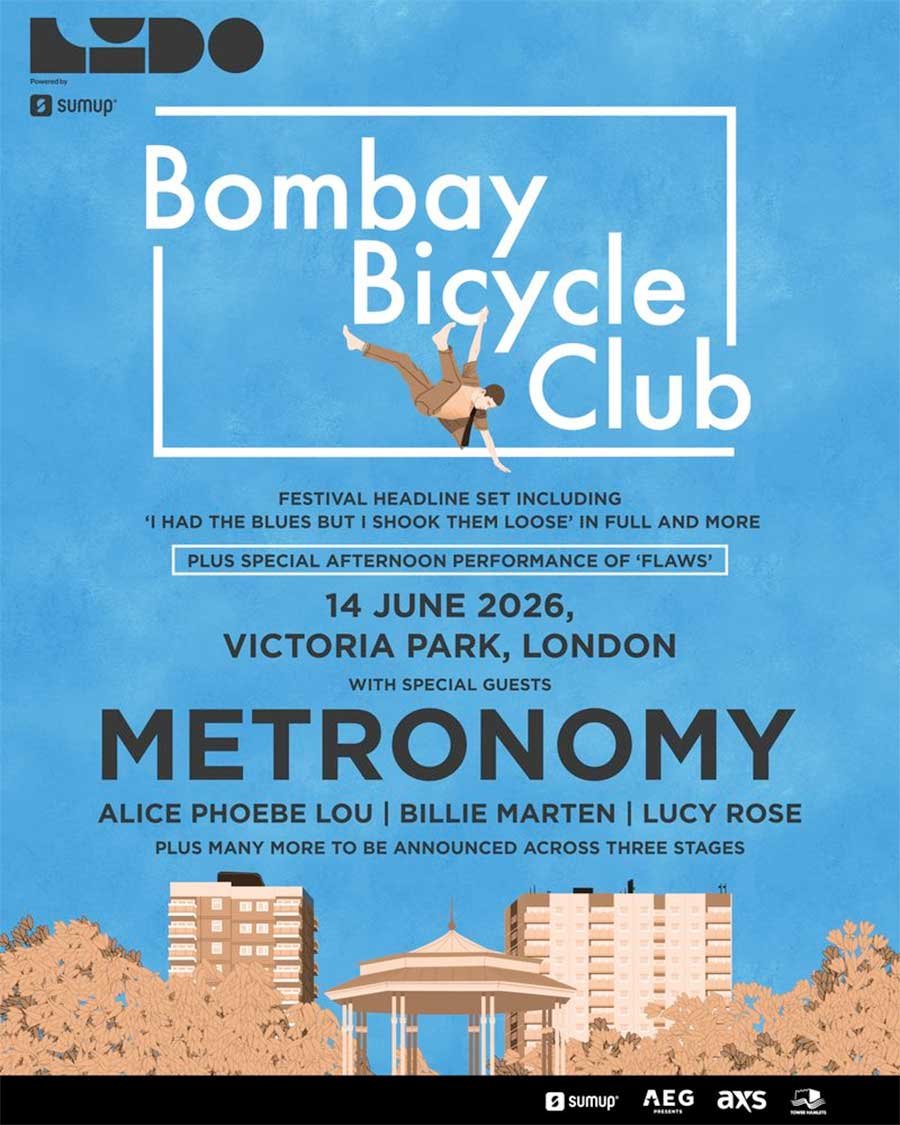 UK Bombay Bicycle Club headline LIDO Festival 2026 poster