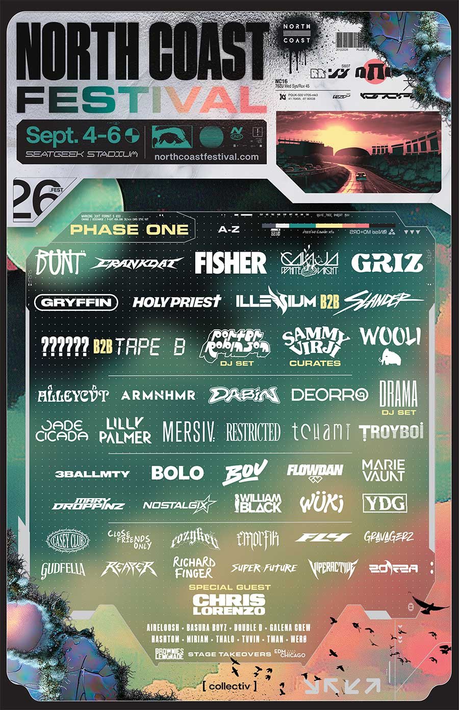 USA North Coast Music Festival 2026 phase 1 poster