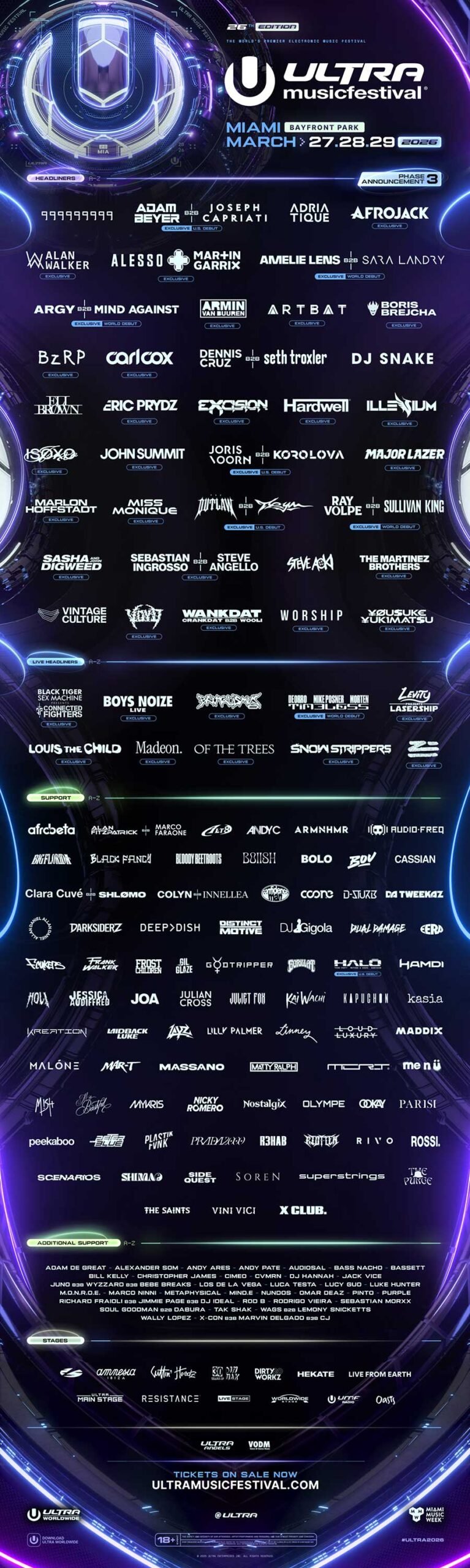 USA Ultra Miami 2026 phase 3 poster