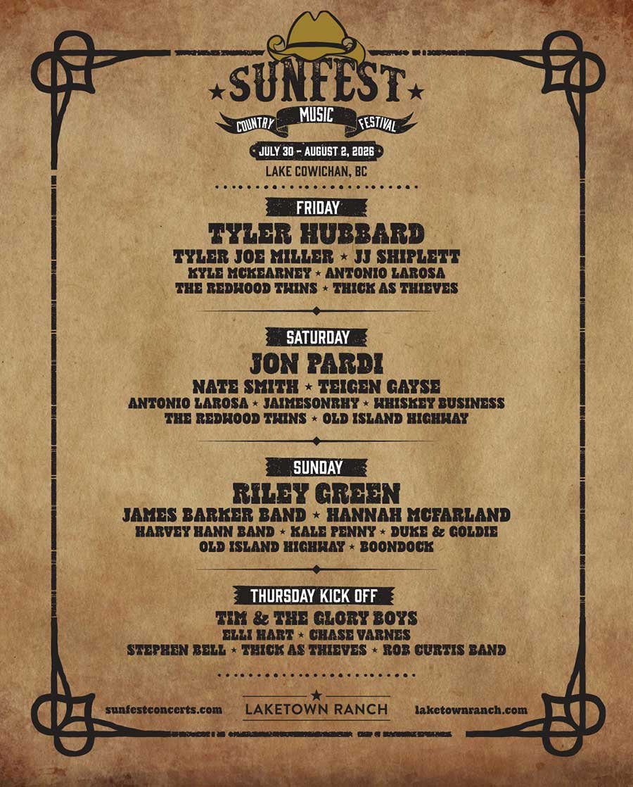 CANADA Sunfest 2026 final poster
