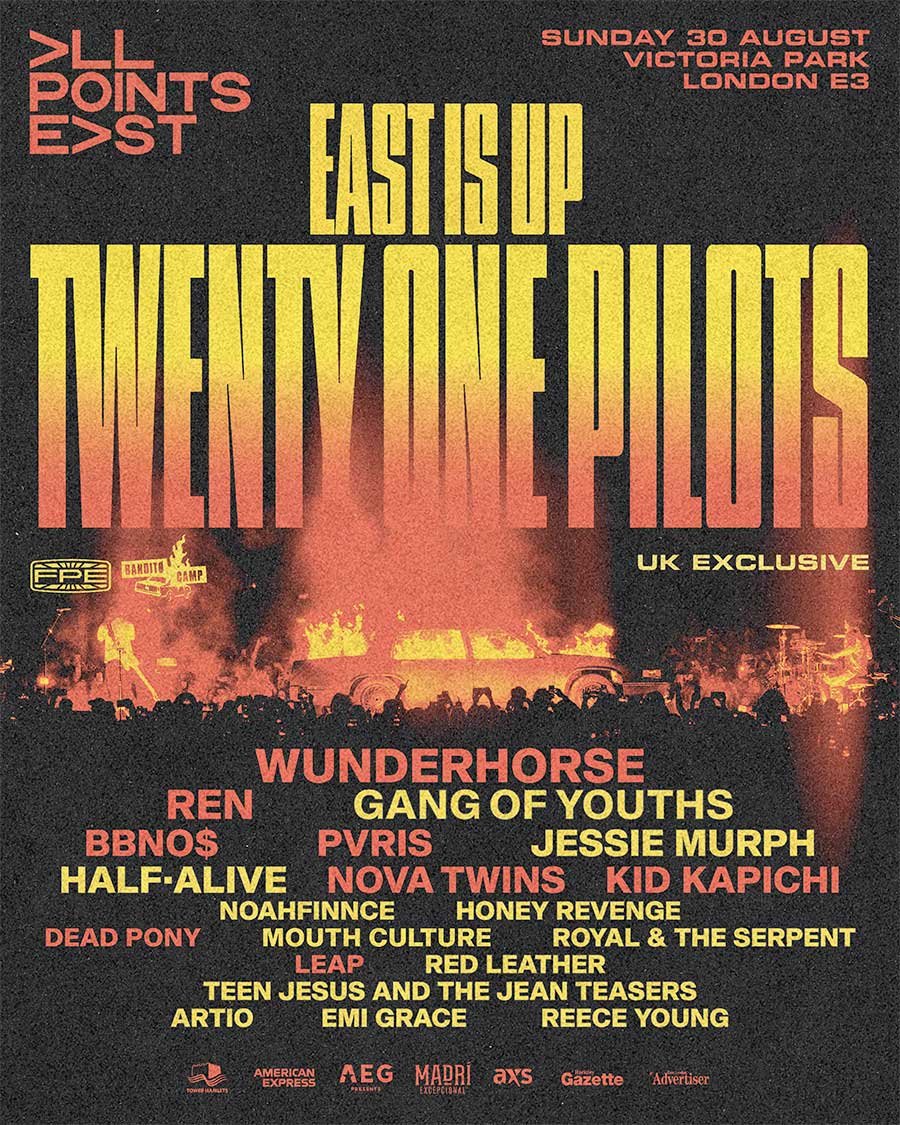 UK All Points East Twenty One Pilots latest poster