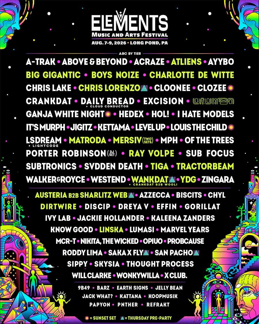 USA Elements festival 2026 phase 2 poster