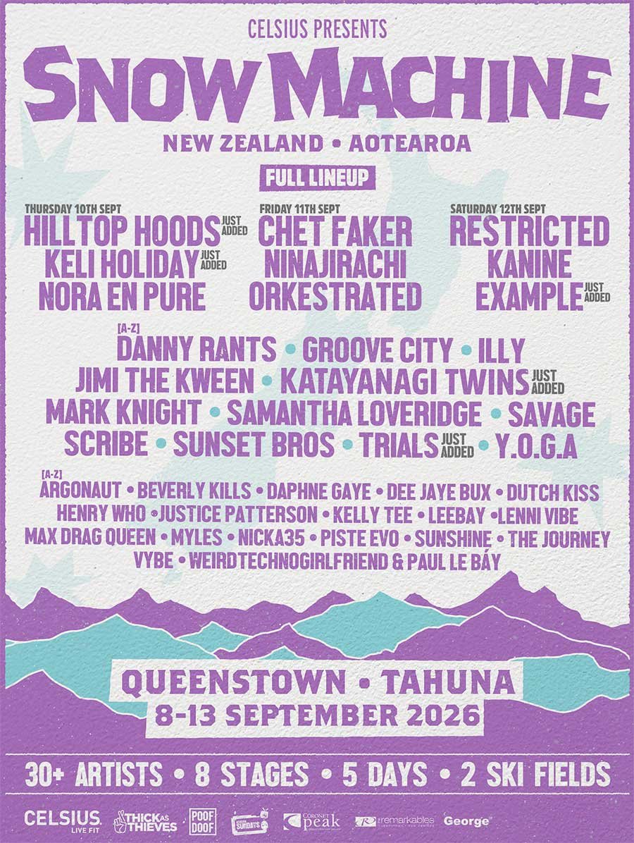 Snow Machine New Zealand 2026 latest poster April