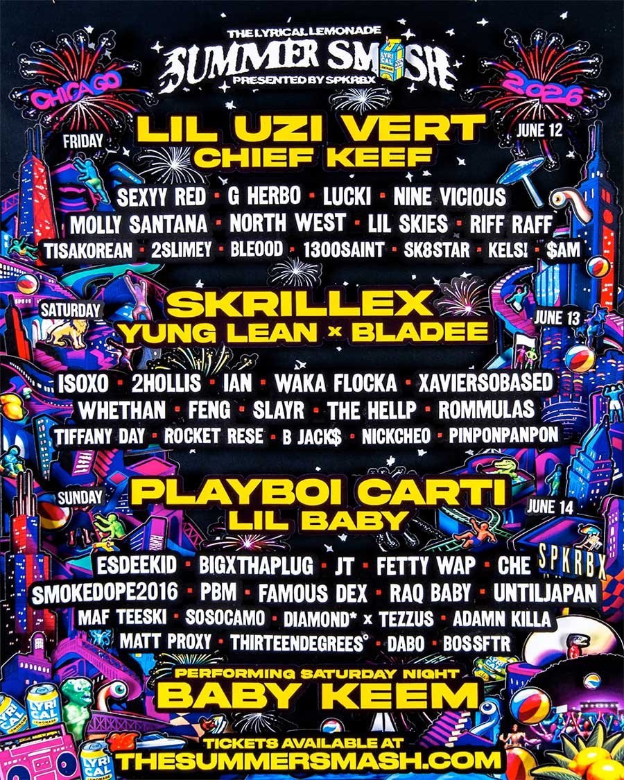 USA The Summer Smash 2026 daily line up poster