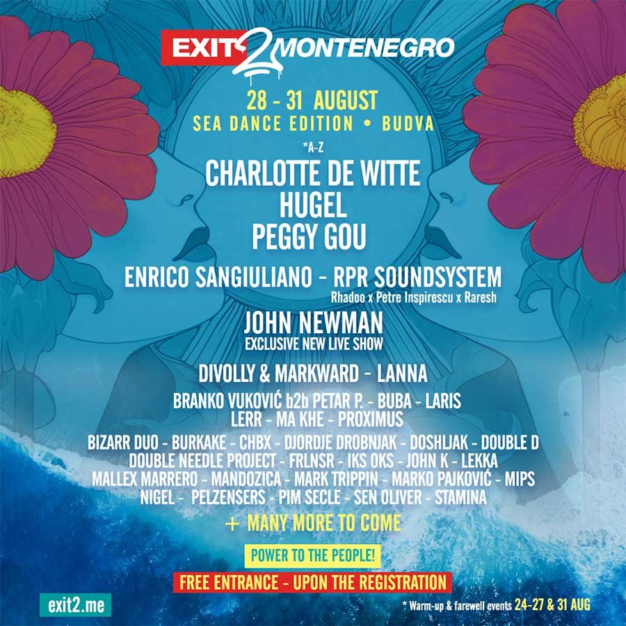 EXIT to Montenegro 2026 poster sea dance edition