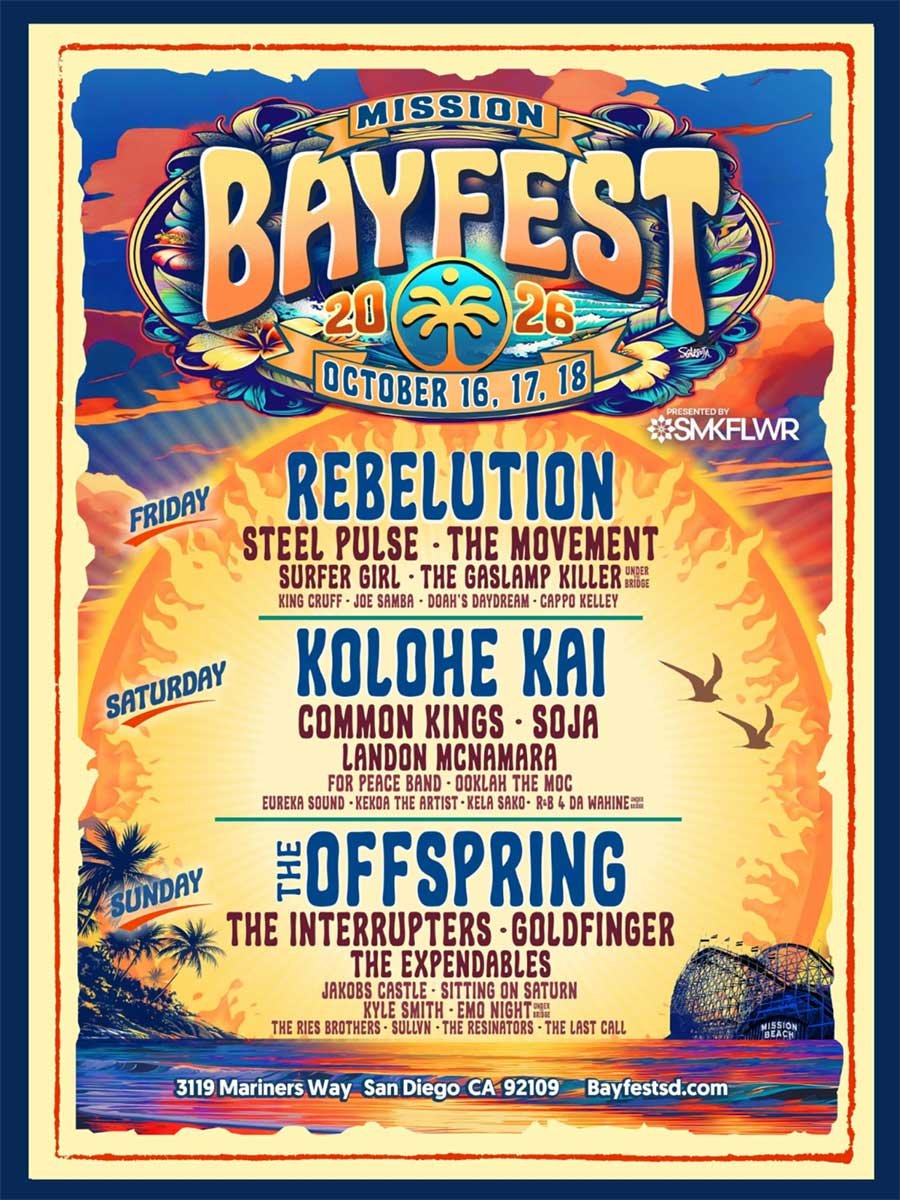 Mission Bayfest 2026 full line up poster