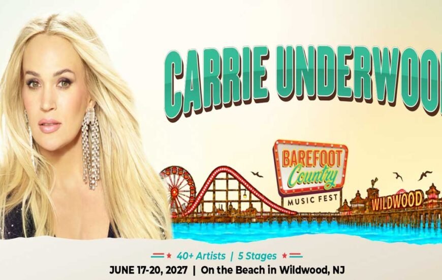 Carrie Underwood headlines Barefoot Country Music Fest 2027