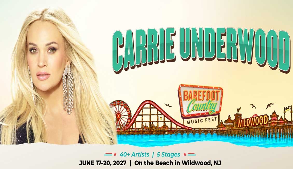 Carrie Underwood headlines Barefoot Country Music Fest 2027