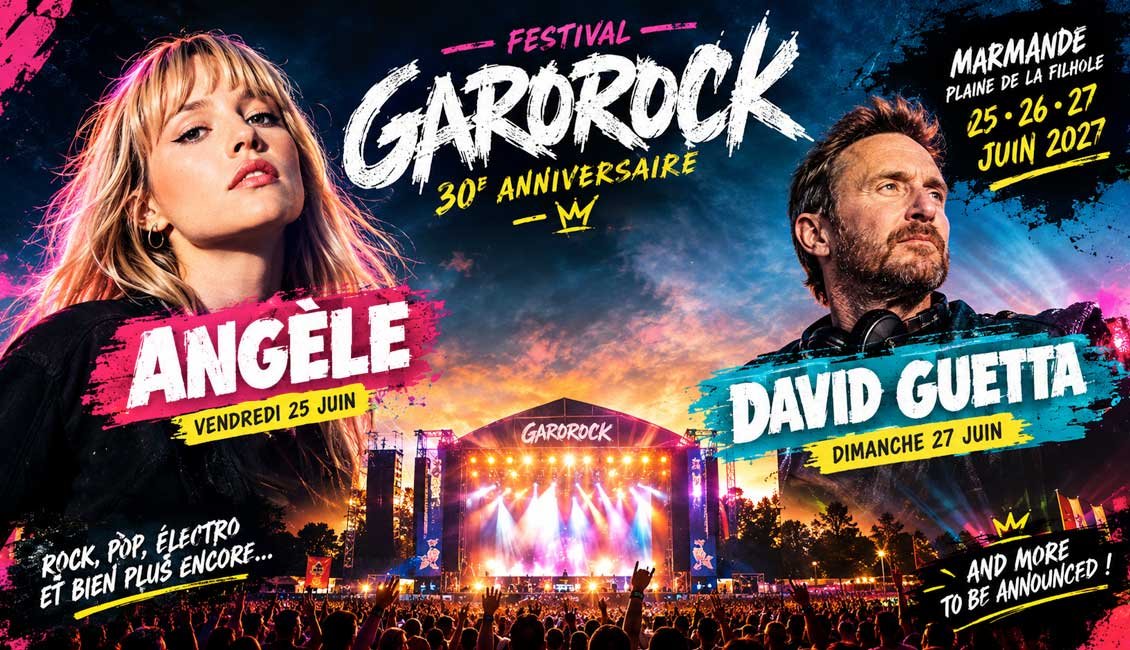 Angele and David Guetta play Garorock Festival France 2027