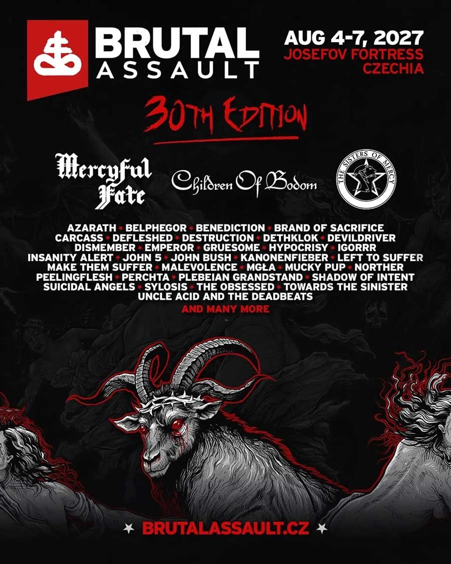 Brutal Assault 2027 first bands announced poster