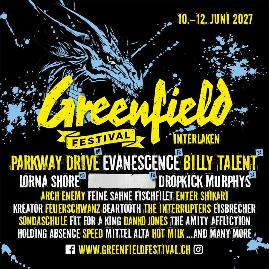 Greenfield Festival 2027 phase 1 poster