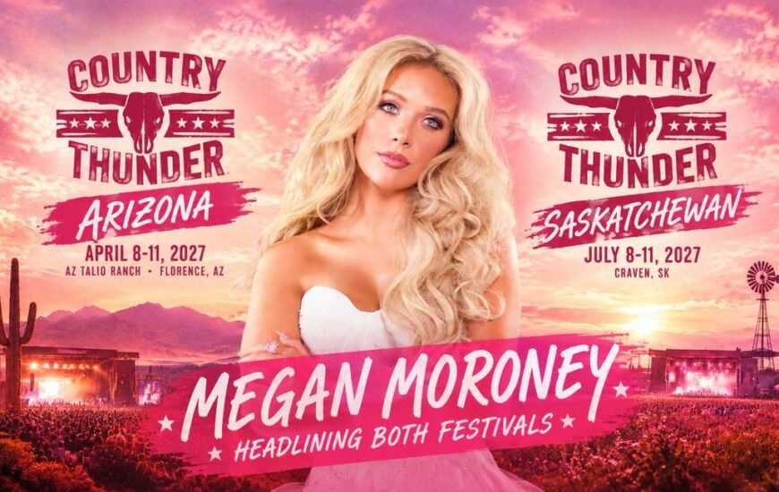 Megan Moroney headlines Country Thunder Arizona and Saskatchewan 2027