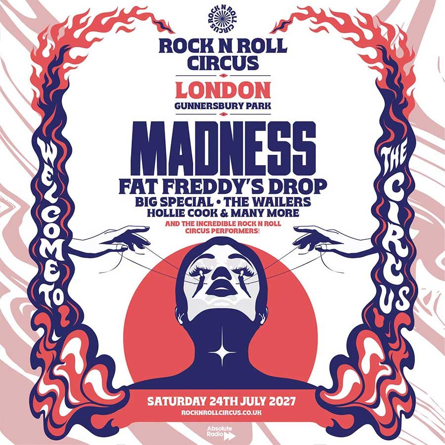 Rock n Roll Circus Lodon 2027 phase 1 poster
