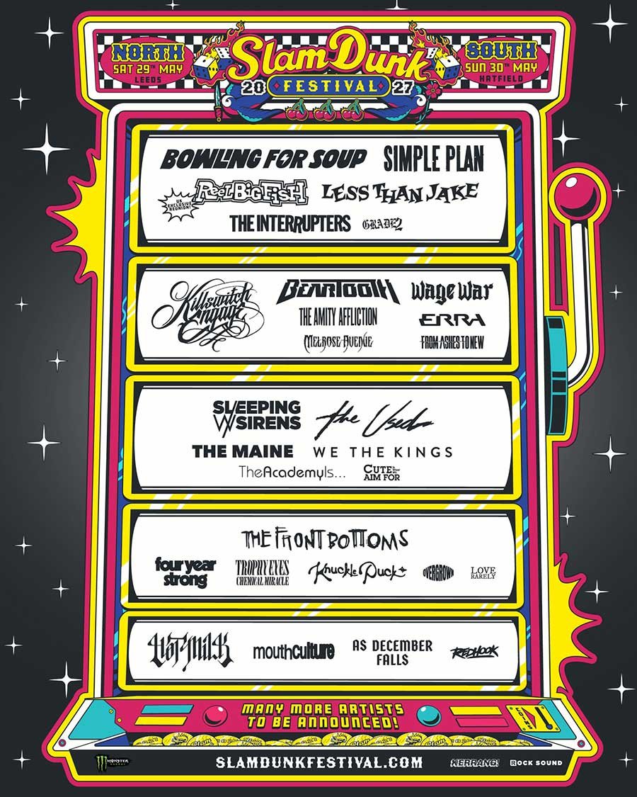 Slam Dunk Festival UK 2027 poster