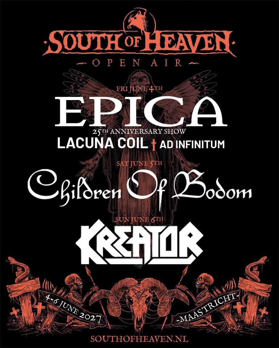 South of Heaven Open Air 2027 poster