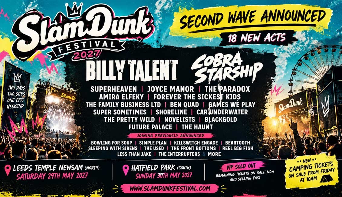 UK Slam Dunk Festival 2027 phase 2 news