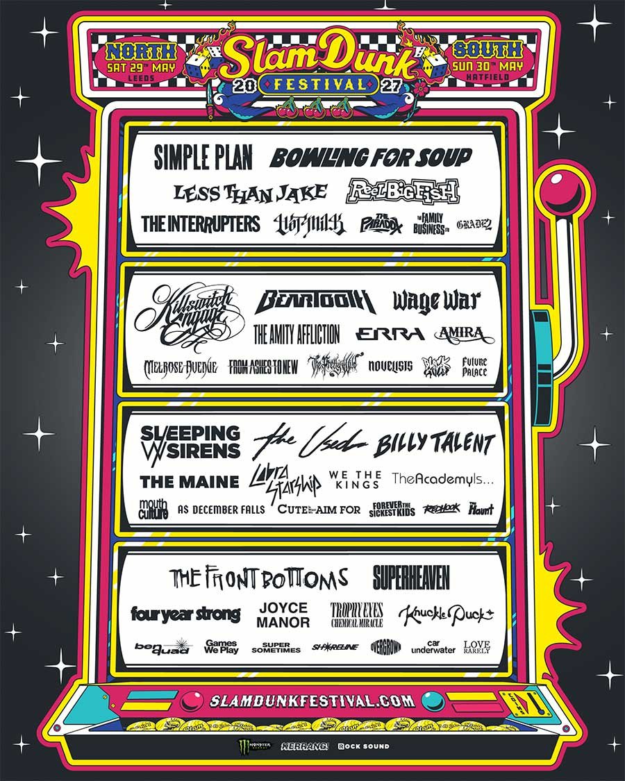 UK Slam Dunk Festival 2027 phase 2 poster