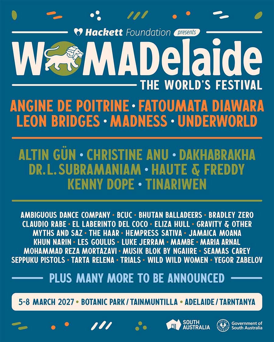 WOMADelaide 2027 phase 1 poster